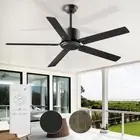 Ceiling Fan 60" Outdoor/Indoor, Ceiling Fans with Remote Control with 6 Speed...