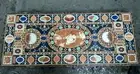 4'x2' black marble table top coffee dining inlay malachite decor antique l1