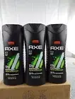3x Axe Kilo Body Wash Kaffir Lime & Coconut 12 Hour Refreshing Scent 16 Oz