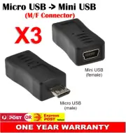 3x Universal Mini USB Female to Micro USB Male Connector Adapter Converter AU