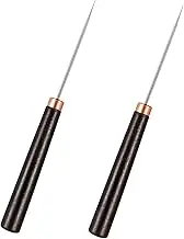 2 Pcs Awl Tools, Wooden Handle Scratch Awl for Leather Hole, Tailors Awl with Wooden Handle, Awl Repair Tool for Leather Craft, Scratch Awl Tool, Sewing Awl Leather Craft Repair Tools