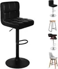 Bar Stool 2Pcs Adjustable Kitchen Stools Ralph Swivel Counter Barstools Leather