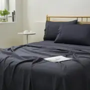 Dreamaker 1500TC Cotton Rich Sateen Sheet Set Charcoal King Single