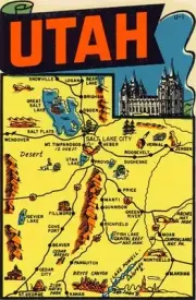 Vintage Travel Decal Replica Window Cling - Utah