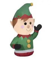 Holiday 3 Foot ELF Car Buddy Christmas Airblown Inflatable Gemmy NEW