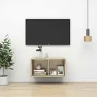 Wall-Mounted Wooden Cabinet TV Storage Unit Shelf Rack Bookcase Bookshelf Sonoma