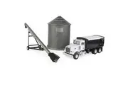 Peterbilt Big Farm 1:32 367 Straight Truck w Grain Box Bin Auger Toy Kids Play