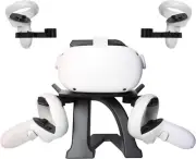 MOJOXR VR Headset Stand and Controller Holder for Oculus Quest 2, Mount Station
