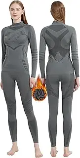 MeetHoo Thermounterwäsche Damen, Funktionsunterwäsche Set Funktionswäsche Thermoaktiv Thermowäsche Base Layer Skiunterwäsche Skifahren Laufen