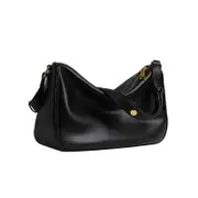 Nevenka Womens Shoulder Bag Soft Leather with Adjustable Shoulder Strap-Black