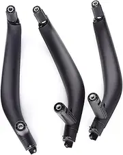 Clynex 3Pcs/Set Beige/Black Car Inner Door Handle Pull Trim ABS Cover, for BMW, for X5 X6 F15 F16 F85 F86 2014 2015 2016 2017 2018 Car Interior Door Handle(Black)