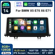 128G 10.25'' Car Stereo Radio For BMW CCC X5 E70 X6 E71 CarPlay Sat Navi FM DPS