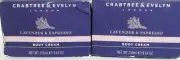 Crabtree & Evelyn LAVENDENDER & ESPRESSO Body Cream, 8.64 oz/250 mL, NEW x 2