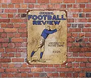 Metal Sign Tin Decor Notre Dame Football Review Funny Vintage Retro Style Home Wall Decorative Plaque Poster 8x12inches