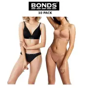 Womens Bonds Sexy Gee Hipster G-string Gee Undie Knickers 10 Pack Thong WVGHA