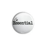 1.25 " Pin Flat back Button Keyring Badge Reel Cover - I'm Essential