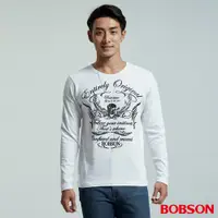 在飛比找蝦皮商城優惠-BOBSON 男款圓領骷髏圖騰白色上衣 35043-80