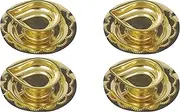 Spillbox Traditional Brass Diya for Puja | Pooja Aarti | Arti Deepak Deepam Oil Lamp for Home Temple Decor Gifts Puja Articles Decor Gifts (4) - DD Diya