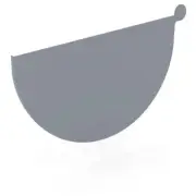 VIC NEW Stratco Half Round Gutter Stop End Armour Grey