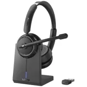 Wireless Headset with Mic for Work,Bluetooth Headset with Microphone (Noise C...