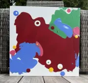 Original Abstract Acrylic Painting on canvas - Circus Circus 1