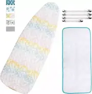Extra-Wide Ironing Board Cover and Pad Replacement with Scorch&Stain 18" X 49"