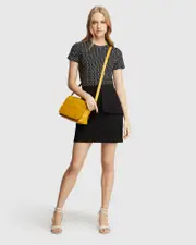 Touche Ponti Peplum Skirt