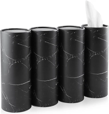 Car Tissue Holder,Car Travel Kleenex Cup Holder with 4 Pack Facial Tissues,Conve