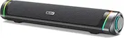 NJSJ Computer Speaker, Stereo 2.0 PC Soundbar, USB Powered Gaming Speaker with 3.5 mm Input, Hi-Fi Stereo Sound, Boxes with Colourful RGB Lights, for Desktop, Laptop, Smartphone, Mac
