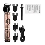 Electric Hair Clipper USB Rechargeable Men's Bread Trimmer 0Mm Bald Portable Haircut Steel Blade Cordless Shaver Hair Cutting