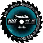 6-1/2 In. 25t Carbide-tipped Max Efficiency Ultra-thin Kerf Circular Saw Blade
