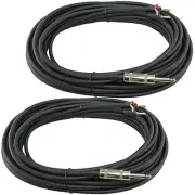 2 LOT pack pair foot 50 ft foot feet 1/4 to banana pro audio speaker cable cords