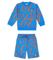 [Stella McCartney Kids] Stella McCartney Kids Printed cotton sweatshirt and shorts Y 4 multicoloured