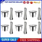 Reusable Stainless Steel Refillable Coffee Capsule+Tamper for Nespresso (B)