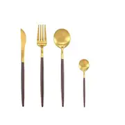 1Set Dinnerware Set 304 Stainless Steel Cutlery Set Steak Knife Fork Set Coffee Spoon Teaspoon Flatware Tableware Kitchen Silverware