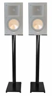 Black 37” Steel Bookshelf Speaker Stands For Klipsch RB-51 II Bookshelf Speakers