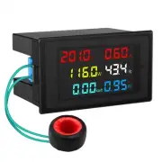 AC Meter, AC 80-300V 100A Voltage Current Power Factor Frequency Electric Ene...