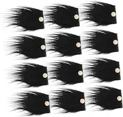 Dwarf Beard Shaggy Fabric Fur for Beard Fake Beards Beard Shaper Gnomes Beard Material Precut Gnome Beard Mustache Stick Gnome Plush Artificial Fur Dark Grey