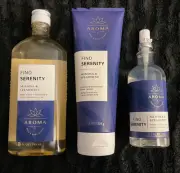 SET Of 3 - BATH & BODY WORKS Mimosa + Spearmint AROMATHERAPY Wash, Mist, Cream