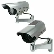 2 Pack Solar Power Fake Dummy Surveillance Security Camera CCTV & Record Light