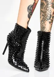Onyx Hellfire Spiked Booties