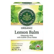 Traditional Medicinals Organic Lemon Balm Herbal Tea, 16 Tea Bags (Case Of 6)