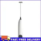 Electric Milk Frother Handheld Egg Beater Gift for Coffee Lover (Black)