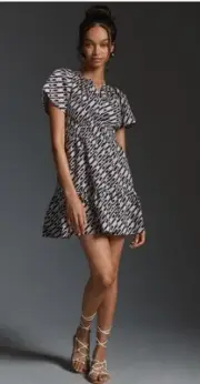 Anthropologie Mini Dress Women Navy The Somerset Preppy Cotton Size 3X Plus NWT