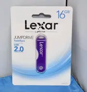 Lexar by Micron 16GB USB 2.0 TwistTurn Jump Drive Purple NEW ~ E2B