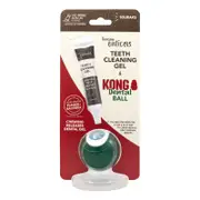 TropiClean Enticers Kong Dental Ball & Smoked Beef Brisket Gel Medium (6cm) | For Dogs
