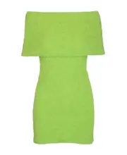 off-shoulder mini dress IT44,IT36 Green