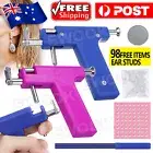 Professional Ear Nose Navel Body Piercing Gun Piercer Machine Kit with 98 Studs