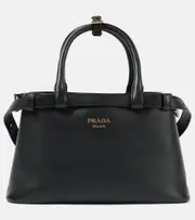 [Prada] Prada Prada Buckle Small leather tote bag One Size black