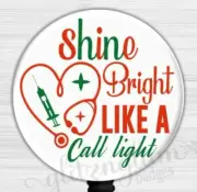 Funny Christmas Retractable Badge Holder, Nurse Holiday Badge Reel Gift -GG6650